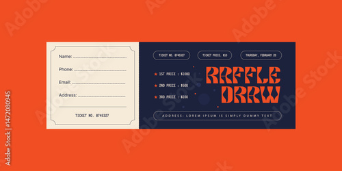 raffle ticket template, raffle draw ticket template, print ready, raffle ticket, raffle paper voucher, charity, fundraising event ticket template