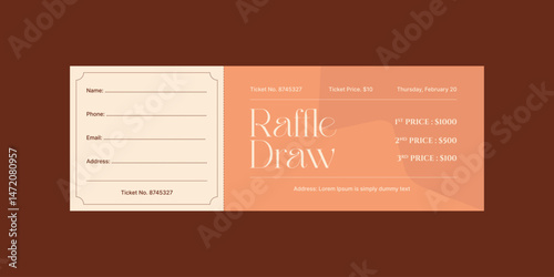 raffle ticket template, raffle draw ticket template, print ready, raffle ticket, raffle paper voucher, charity, fundraising event ticket template