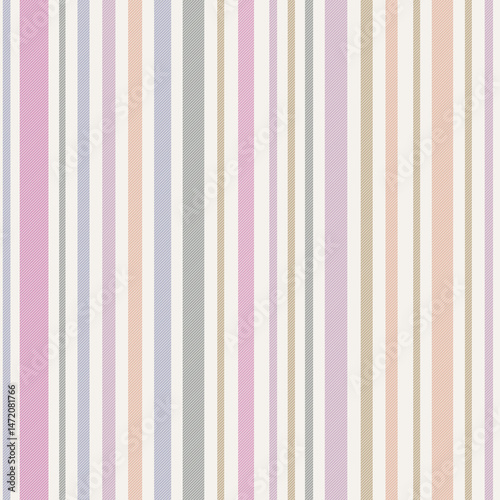 Delicate colors vertical stripes vector seamless pattern background