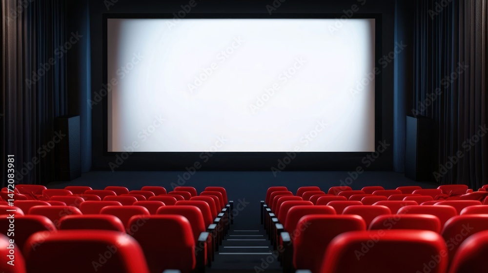 Fototapeta premium Empty movie theater interior (1)