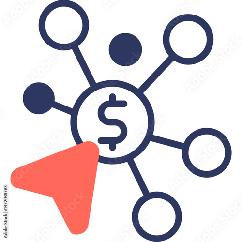 Pay Per Click mixed color icon