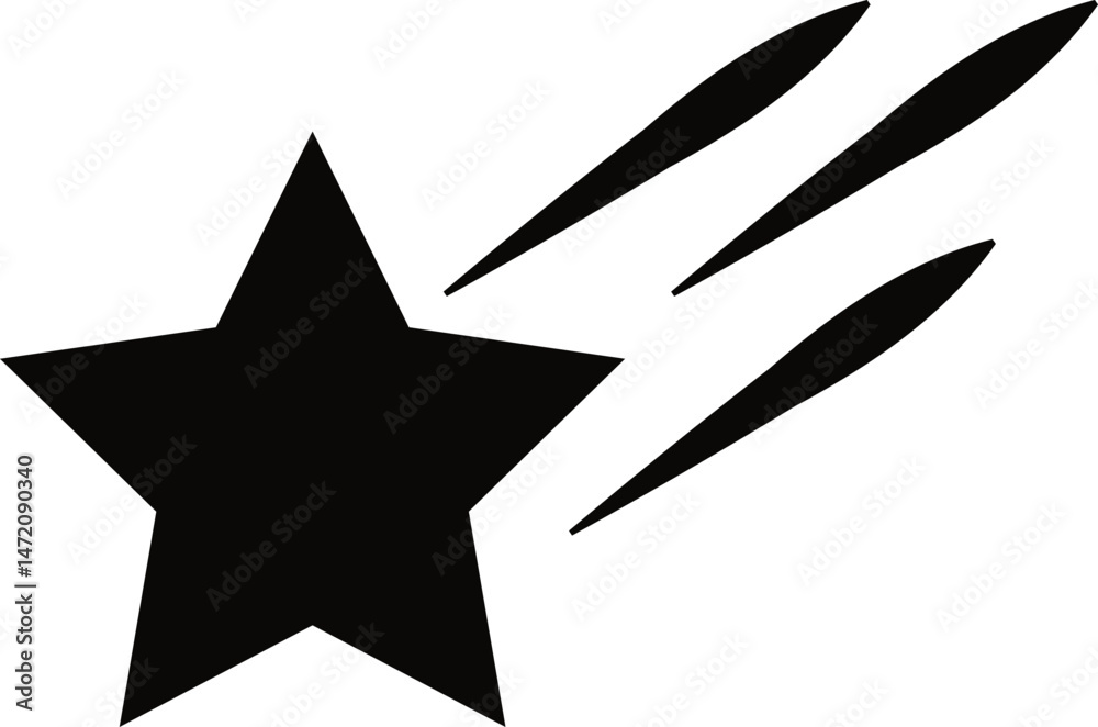 Fototapeta premium Star sparkle hand drawing simple element illustration