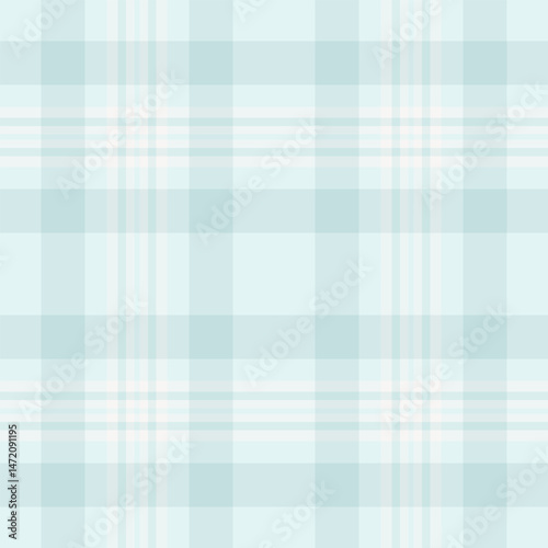 Subtle plaid pattern in muted aqua hues. Soft, minimalist design evokes calmness. Ideal for backgrounds, textiles, or elegant website design elements.