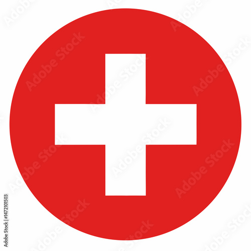 Swiss Flag in Circle