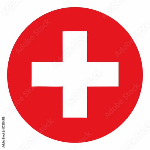 Swiss Flag in Circle