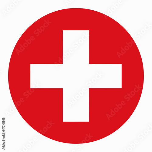 Swiss Flag in Circle