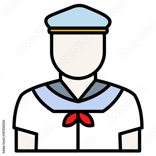 vector illustration of a man sailor