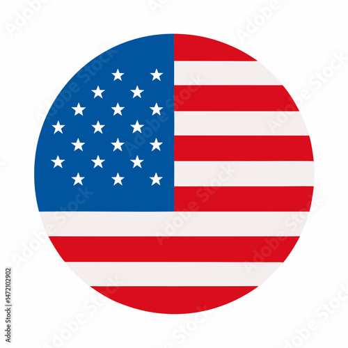USA Flag in Circle