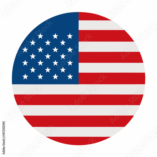 USA Flag in Circle
