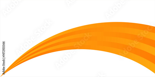 bstract orange banner background. Graphic design banner pattern background template with dynamic curve shapes