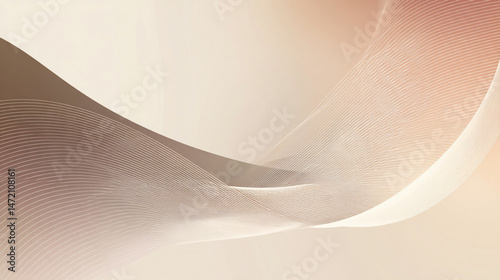 Fototapeta Naklejka Na Ścianę i Meble -  Elegant minimalist geometric line pattern background with abstract shapes and a soft neutral color palette.