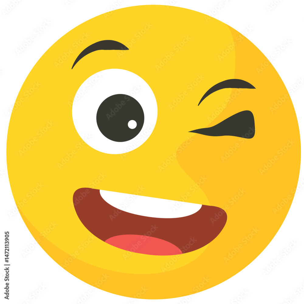 Fototapeta premium Emoticon Wink