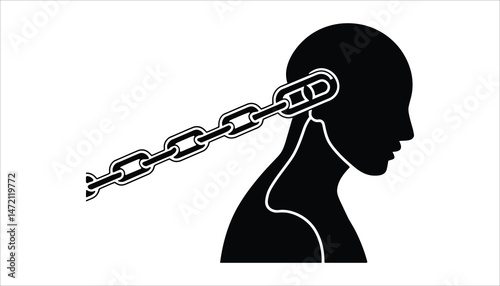 Mental Constraints and Limitation Concept with Chain and Head