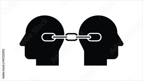 Human Connection and Communication Concept with Chain Link