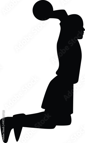 basketball player play moment black design