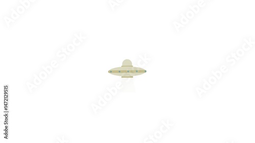 Ufo in flat design motion concept