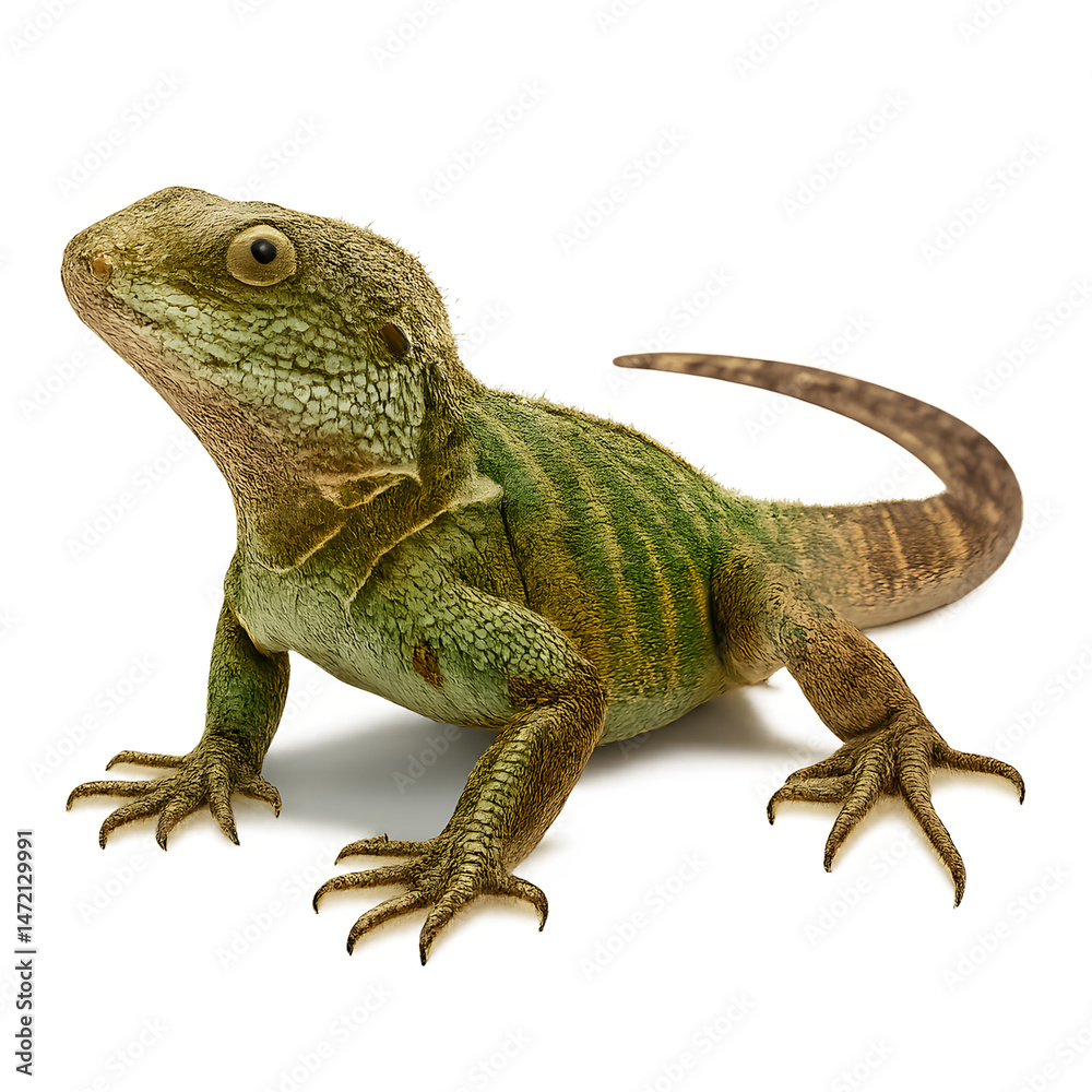 Obraz premium Green Lizard Portrait