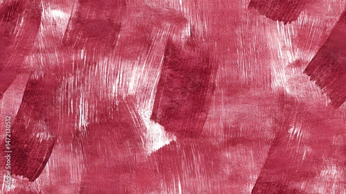 Abstract maroon and white brushstroke design.