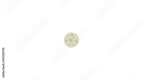Moon space in flat design motion concept