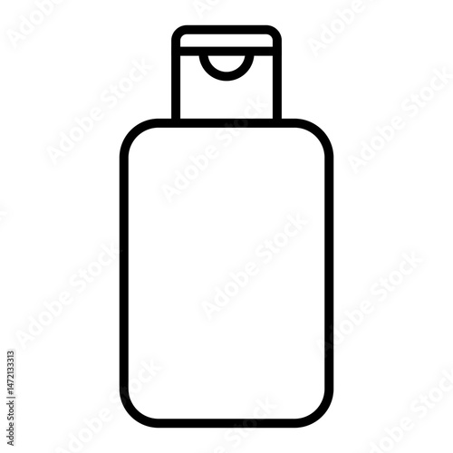 
Illustration of a black simple hair shampoo icon isolated on white background