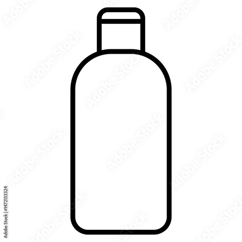 
Illustration of a black simple hair shampoo icon isolated on white background