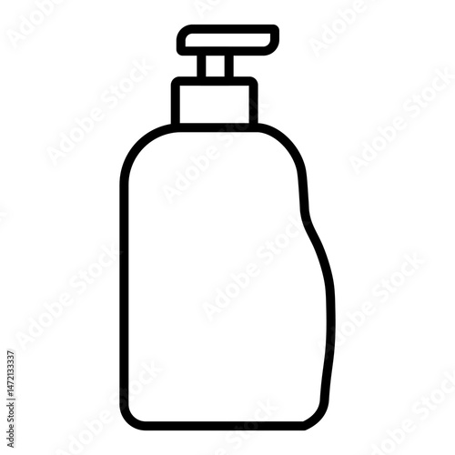 
Illustration of a black simple hair shampoo icon isolated on white background