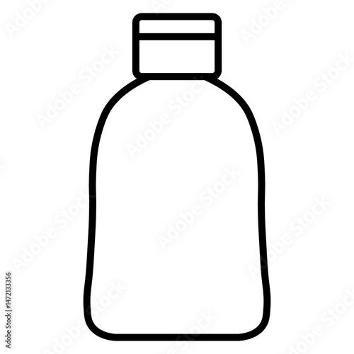 
Illustration of a black simple hair shampoo icon isolated on white background