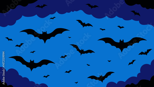 bats flying in the sky