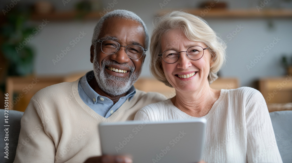 Obraz premium Connected Moments in a Family Home with Technology