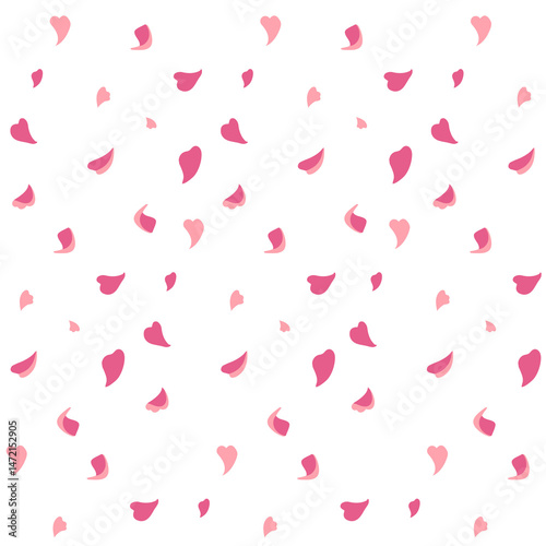 Falling Pink Petals Seamless Pattern – Floral Decorative Romantic Background