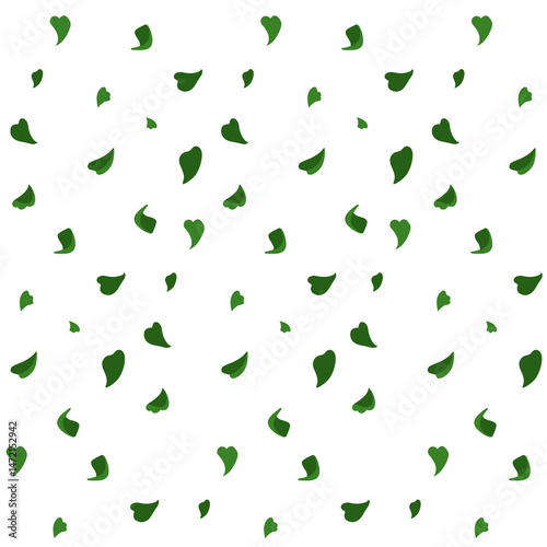 Falling Green Leaves Seamless Pattern – Floral Decorative Background