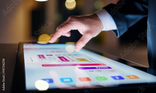 Person using a digital tablet