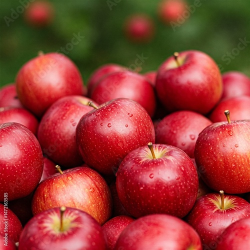 red apples in a row