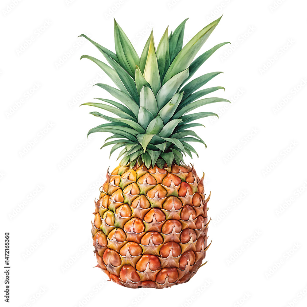 Fototapeta premium pineapple--isolated-on-white-background