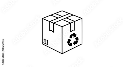 Box marked with recycle logo