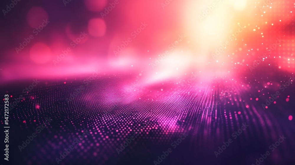 Fototapeta premium Abstract digital landscape with vibrant colors.