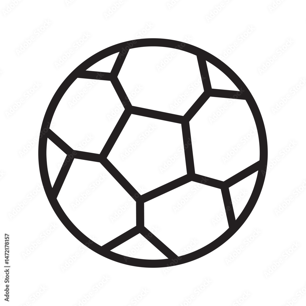 Obraz premium Soccer ball or soccer flat icon for sports apps and websites. soccer site icon. soccer game icon