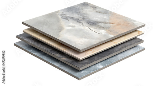 Wallpaper Mural Layered tiles with various textures and colors. Torontodigital.ca