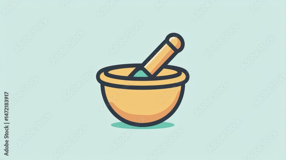 Animated icon of a pharmacy mortar and pestle Animated icon of a pharmacy mortar and pestle