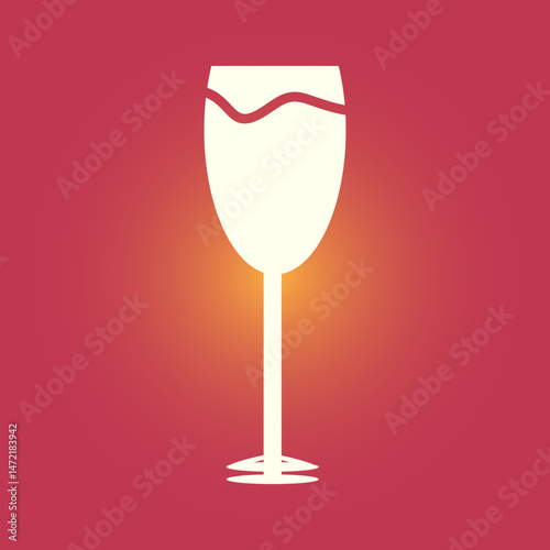 Glass trendy icon fashionable abstract vector illustration colorful artwork lovely design