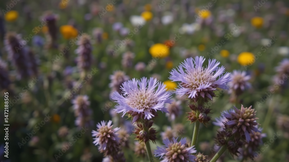 Fototapeta premium Closeup Phacelia Bloom - Pollinator Paradise