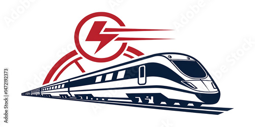 Train silhouette design. fast modern transportation sign and symbol.
