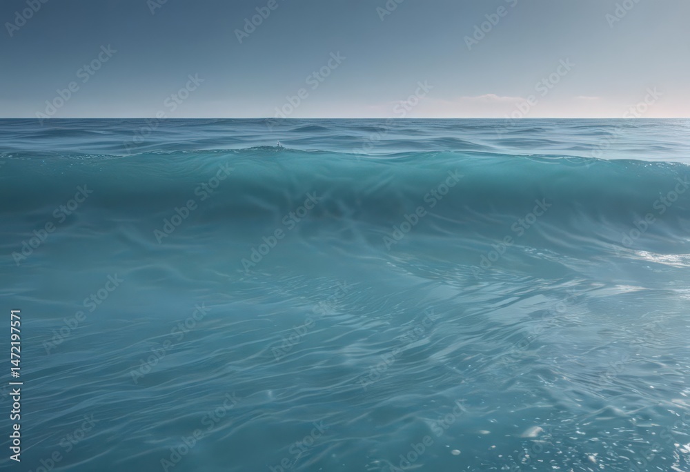 Fototapeta premium Fluid light blue gradient, ethereal, tranquil ocean vibe, smooth, artwork, ethereal, sky