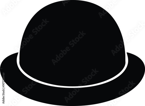 hat accessory icon image vector illustration design  black and white silhouette style