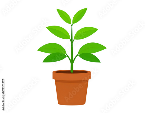 Simple potted plant illustration