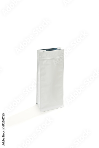 Stand up pouch with ziplock mockup isolated on white background    