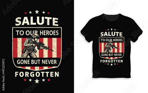 T-Shirt MockapVeteran's Memorial Day US Army American TShirt Design