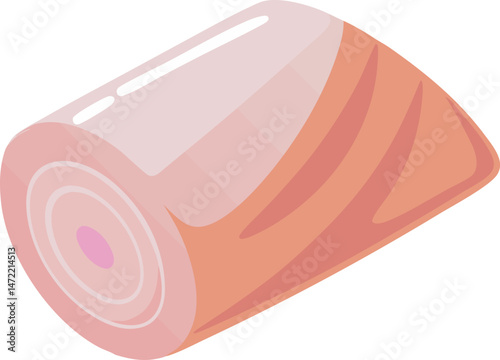A high-quality vector art illustration of realistic plastic wrap texture, showcasing detailed folds, reflections, and transparency, perfect for creative designs.