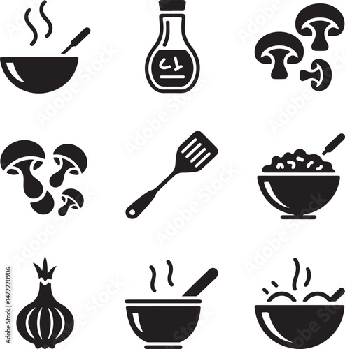 Essential Kitchenware Utensils Silhouette Set

Cooking Tools and Gadgets Vector Design

Minimalist Kitchen Items Silhouette Art

Chef’s Favorite Kitchenware Vector Scene

Pots, Pans & Cutlery Silhouet