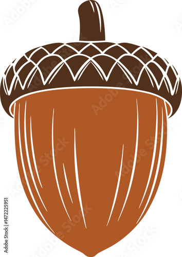 acorn icon Oak nut Oak seed Oak apple Vector illustration